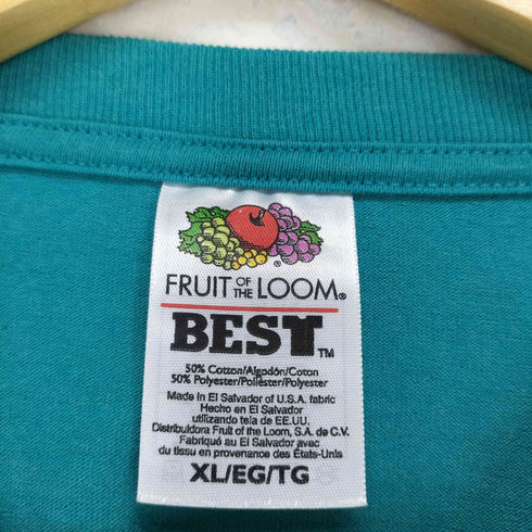 フルーツオブザルーム FRUIT OF THE LOOM 両面プリントクルーネックTシャツ メンズ JPN:XL