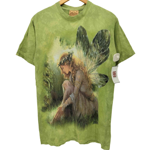 ザマウンテン the mountain ©2002 タイダイ 前面プリント クルーネックTシャツ メンズ import:M