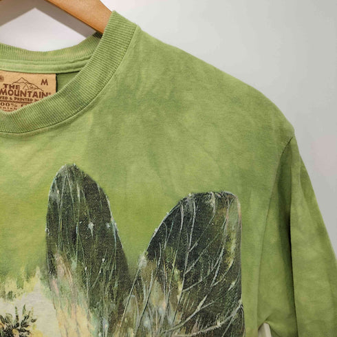 ザマウンテン the mountain ©2002 タイダイ 前面プリント クルーネックTシャツ メンズ import:M