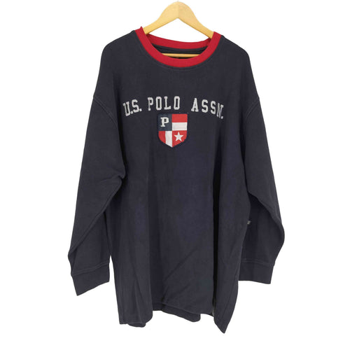 ユーエスポロアッスン U.S.POLO ASSN フロント刺繍リンガースウェット メンズ 3XL