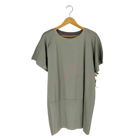 プリーツプリーズイッセイミヤケ PLEATS PLEASE ISSEY MIYAKE メッシュ スイッチング オーバーサイズニットTシャツ レディース JPN:3