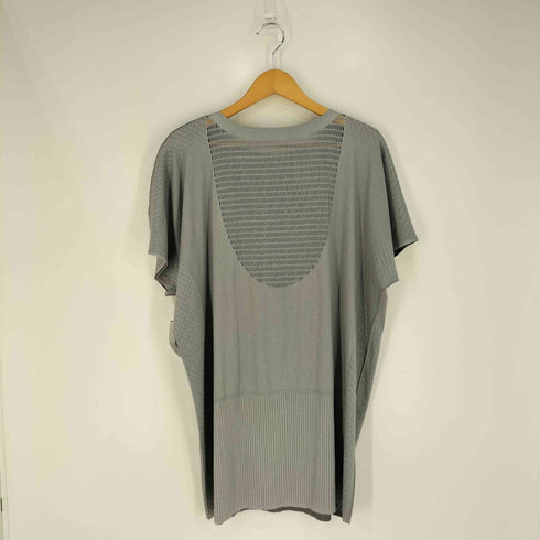 プリーツプリーズイッセイミヤケ PLEATS PLEASE ISSEY MIYAKE メッシュ スイッチング オーバーサイズニットTシャツ レディース JPN:3