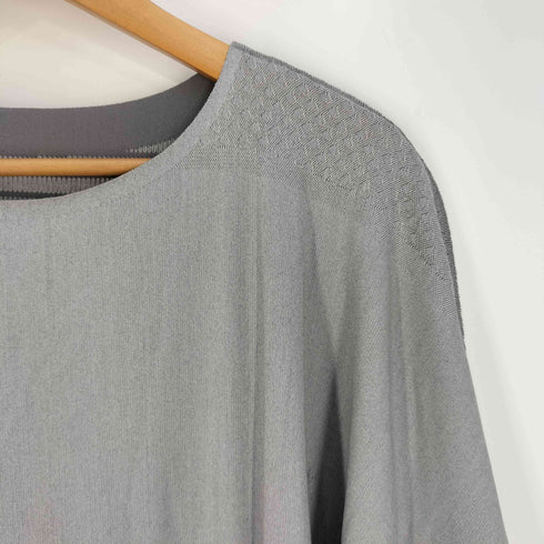 プリーツプリーズイッセイミヤケ PLEATS PLEASE ISSEY MIYAKE メッシュ スイッチング オーバーサイズニットTシャツ レディース JPN:3