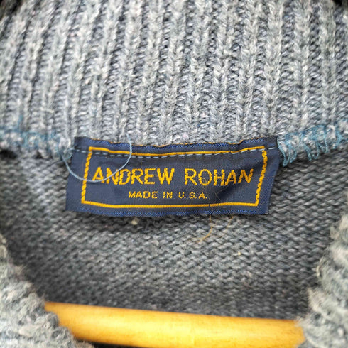 andrew rohan 80-90s USA製 ヘンリーネックコットンニット メンズ M