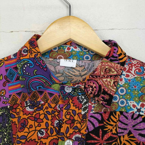 総柄シャツ メンズ 3XL