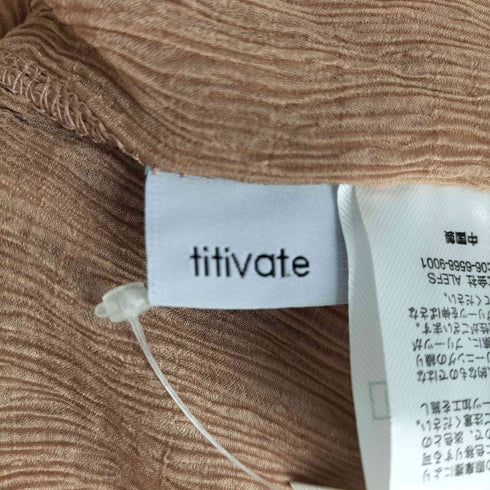 ティティベイト titivate ハイネック メロウ シアー カットソー レディース JPN:M