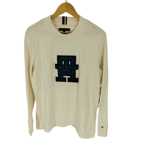 トミーヒルフィガー TOMMY HILFIGER 23AW REGULAR FIT MONOGRAM APPLIQUE L/S TEE モノグラム アップリケ ロングスリーブ Tシャツ メンズ import:M