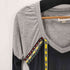 ディーゼル DIESEL Y2K 民族柄ライン Vネックカットソー レディース JPN:XS