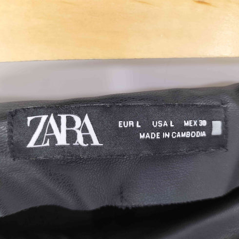 ザラ ZARA テーパードレザーパンツ レディース JPN:L