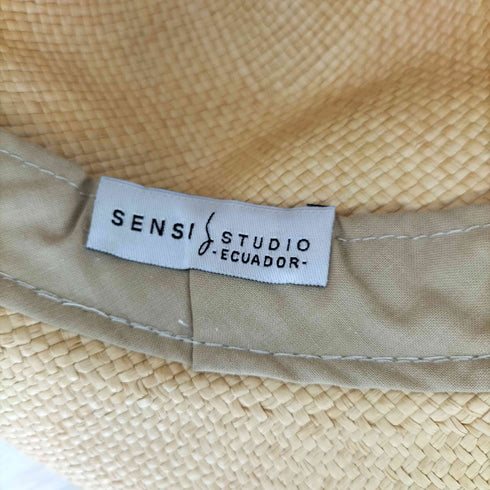 SENSI STUDIO 中折れストローハット パナマハット 麦わら レディース