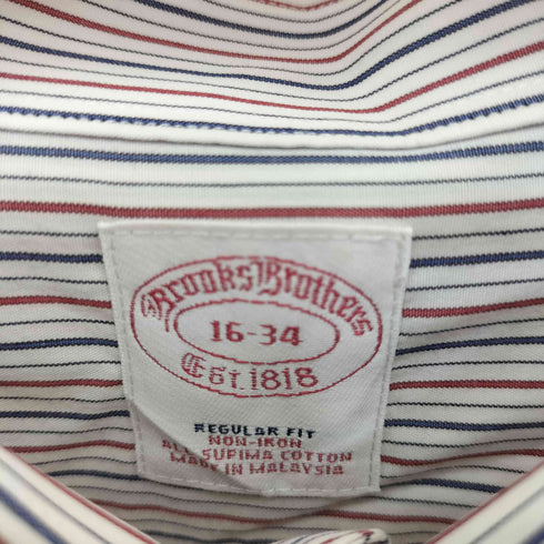 ブルックスブラザーズ BROOKS BROTHERS ストライプレギュラーカラーシャツ メンズ 16-34