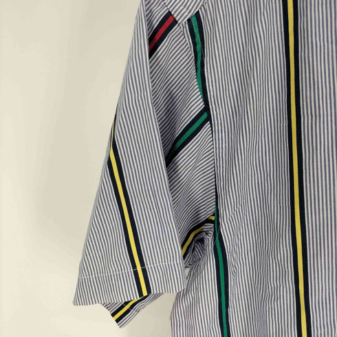 トミーヒルフィガー TOMMY HILFIGER ストライプ ボタンダウン S/S シャツ メンズ import:M