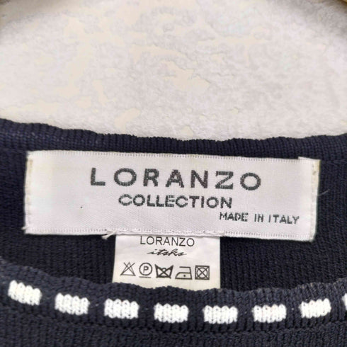 LORANZO MADE IN ITALY レーヨンステッチデザインS/S ニット レディース