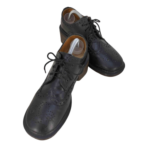 ドクターマーチン Dr.Martens イングランド製 ウィングチップ レザーヒールブーツ レディース