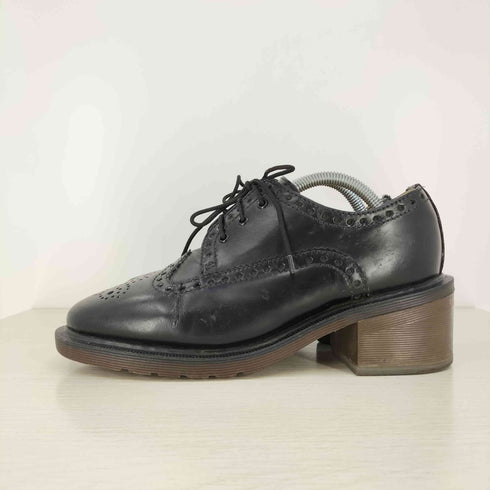 ドクターマーチン Dr.Martens イングランド製 ウィングチップ レザーヒールブーツ レディース