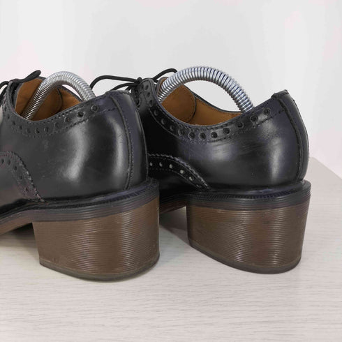 ドクターマーチン Dr.Martens イングランド製 ウィングチップ レザーヒールブーツ レディース