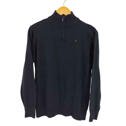 トミーヒルフィガー TOMMY HILFIGER ハーフジップ コットンニット レディース L/G(16/18)