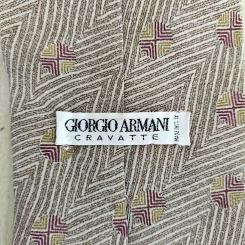 ジョルジオアルマーニ Giorgio Armani 幾何学模様ネクタイ メンズ