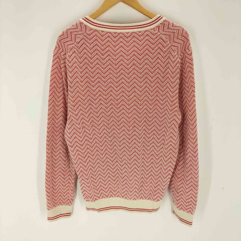 ミッソーニ MISSONI イタリア製 ヘリンボーン Vネックニット メンズ 46