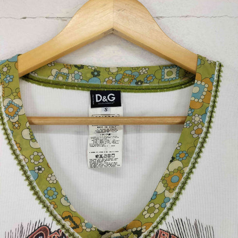 ディーアンドジー D&G 00S リボン装飾 Vネックカットソー レディース JPN:S