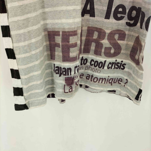 ノゾミイシグロ NOZOMI ISHIGURO ペーパープリント ノースリーブ ミニワンピース Y2K レディース ONE SIZE