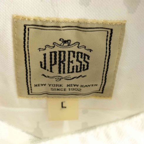 ジェイプレス J.PRESS ワンポイント刺繍 L/S バンドカラーシャツ メンズ JPN:L