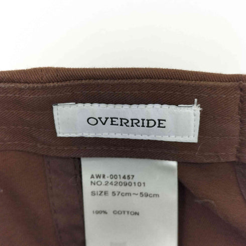 オーバーライド override C.TWILL WOVEN LABEL 6P CAP メンズ