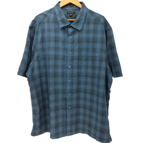 ジョージズ GEORGE 80-90s バングラデシュ製 チェック柄 ショートスリーブシャツ メンズ 2XL