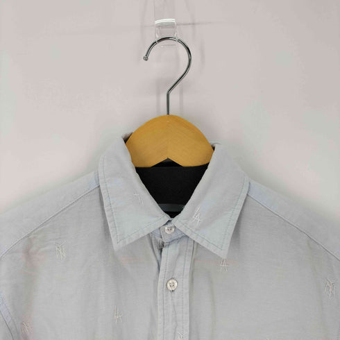 ステューシー Stussy 00S ロゴ刺繍 ワンポケット半袖シャツ stussy AUTHENTIC LA NY メンズ import:S