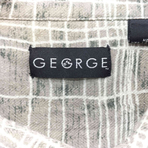 ジョージズ GEORGE 80-90s シルク混 総柄 ショートスリーブシャツ メンズ 2XL