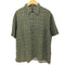 80-90s シルク混 リネン混 総柄 ショートスリーブシャツ メンズ import:XL