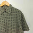 80-90s シルク混 リネン混 総柄 ショートスリーブシャツ メンズ import:XL