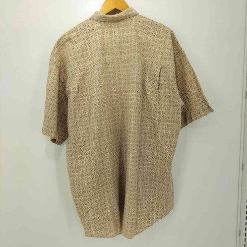 Deansgate 80-90s 総柄 シングルステッチ コットン ショートスリーブシャツ メンズ import:XL