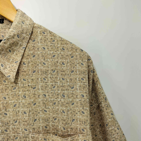 Deansgate 80-90s 総柄 シングルステッチ コットン ショートスリーブシャツ メンズ import:XL