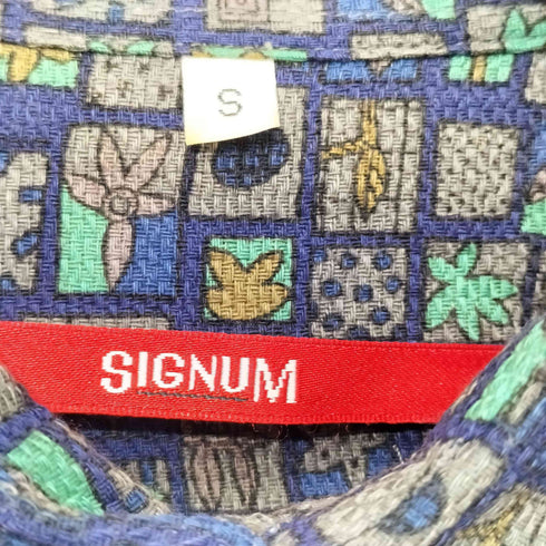 SIGNUM 80-90s 総柄 コットン シェルボタン ショートスリーブシャツ メンズ import:S