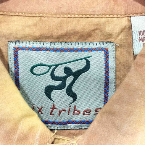 six tribes 80-90s インド製 総柄 コットン ショートスリーブシャツ メンズ import:S