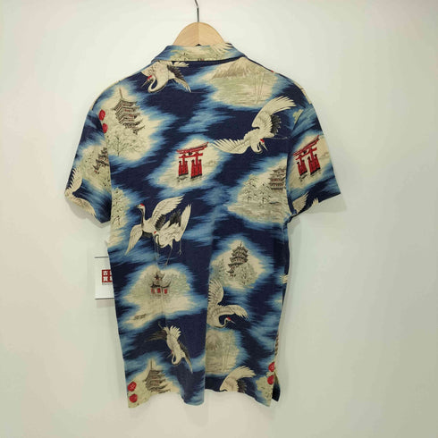 ポロバイラルフローレン Polo by RALPH LAUREN 和柄 鶴 コットンポロシャツ メンズ import:S