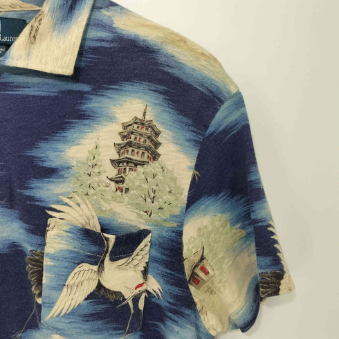 ポロバイラルフローレン Polo by RALPH LAUREN 和柄 鶴 コットンポロシャツ メンズ import:S