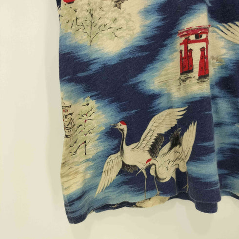 ポロバイラルフローレン Polo by RALPH LAUREN 和柄 鶴 コットンポロシャツ メンズ import:S