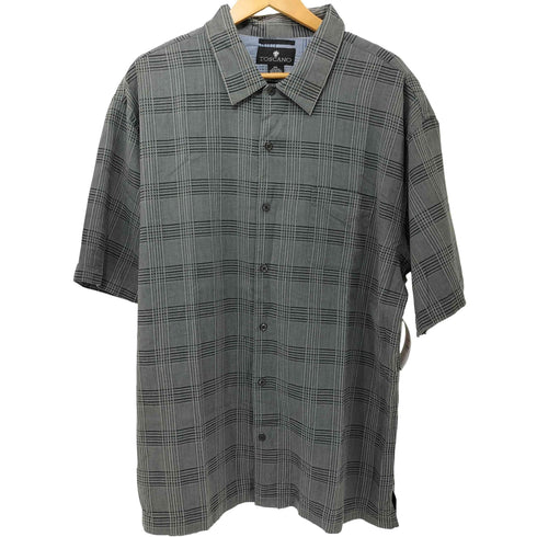 TOSCANO 80-90s シルク混 チェック柄 ショートスリーブシャツ メンズ XXL