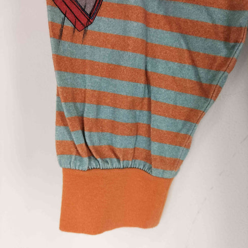 レフトアローン LEFT ALONE 袖刺繍 ボーダー L/S Tシャツ レディース FREE