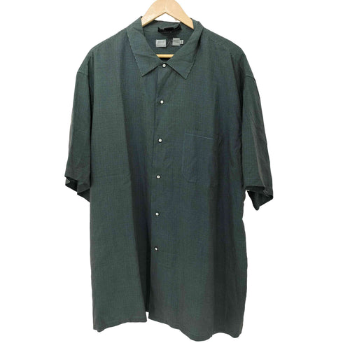 AUGUST SILK 80-90s 総シルク チェック柄 ショートスリーブシャツ メンズ XXL