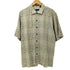 IZOD 80-90s 総シルク チェック柄 ショートスリーブシャツ メンズ import:L