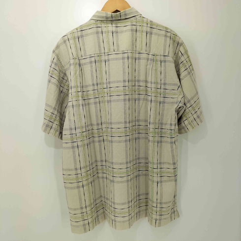 IZOD 80-90s 総シルク チェック柄 ショートスリーブシャツ メンズ import:L