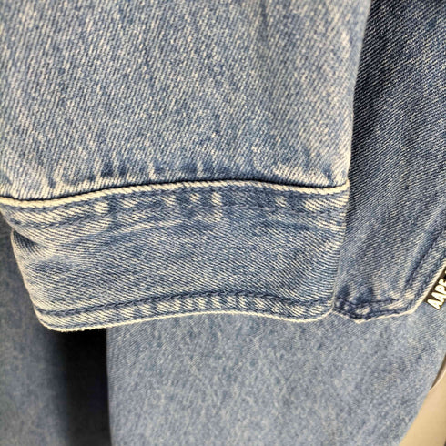 エーエイプバイアベイシングエイプ AAPE BY A BATHING APE エンボス加工 ワンポイントロゴ刺繍2Pデニムジャケット メンズ JPN:L