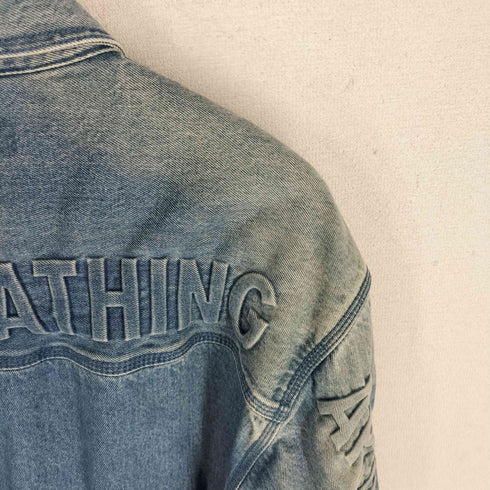 エーエイプバイアベイシングエイプ AAPE BY A BATHING APE エンボス加工 ワンポイントロゴ刺繍2Pデニムジャケット メンズ JPN:L