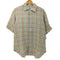 T.M.Lewin 80-90s 総リネン チェック柄 ショートスリーブシャツ メンズ import:L