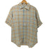 T.M.Lewin 80-90s 総リネン チェック柄 ショートスリーブシャツ メンズ import:L