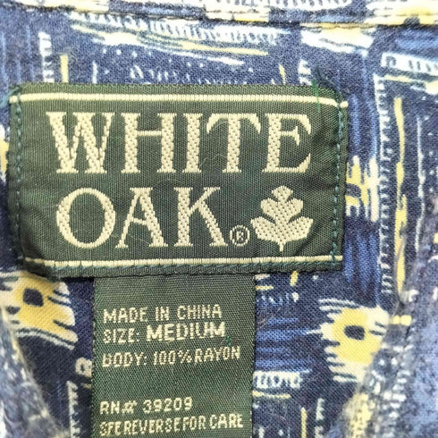 WHITE OAK 80-90s 総柄 レーヨン ショートスリーブシャツ メンズ import:M