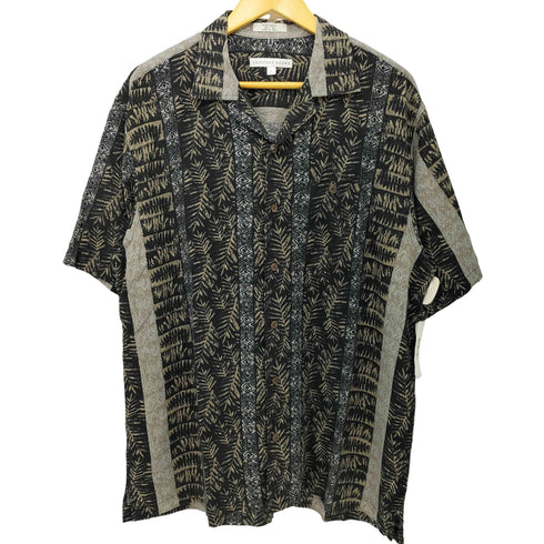ジェフリービーン GEOFFREY BEENE 80-90s 総柄 総シルク ショートスリーブ オープンカラーシャツ メンズ import:L
